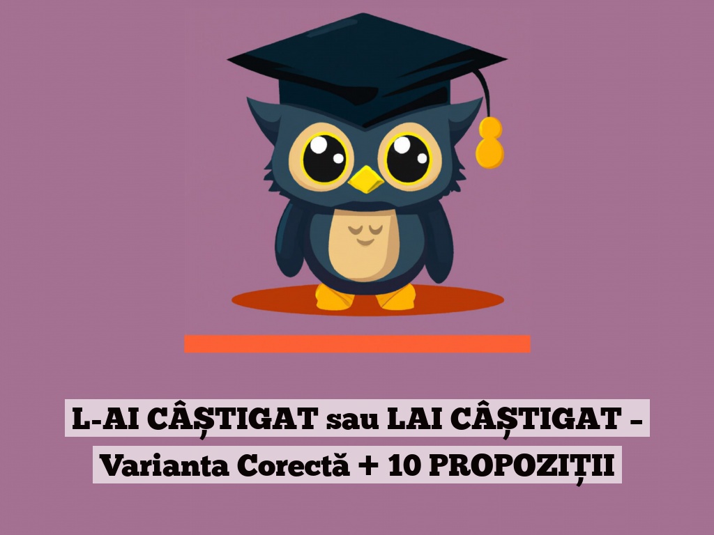 L-AI CÂȘTIGAT sau LAI CÂȘTIGAT – Varianta Corectă + 10 PROPOZIȚII