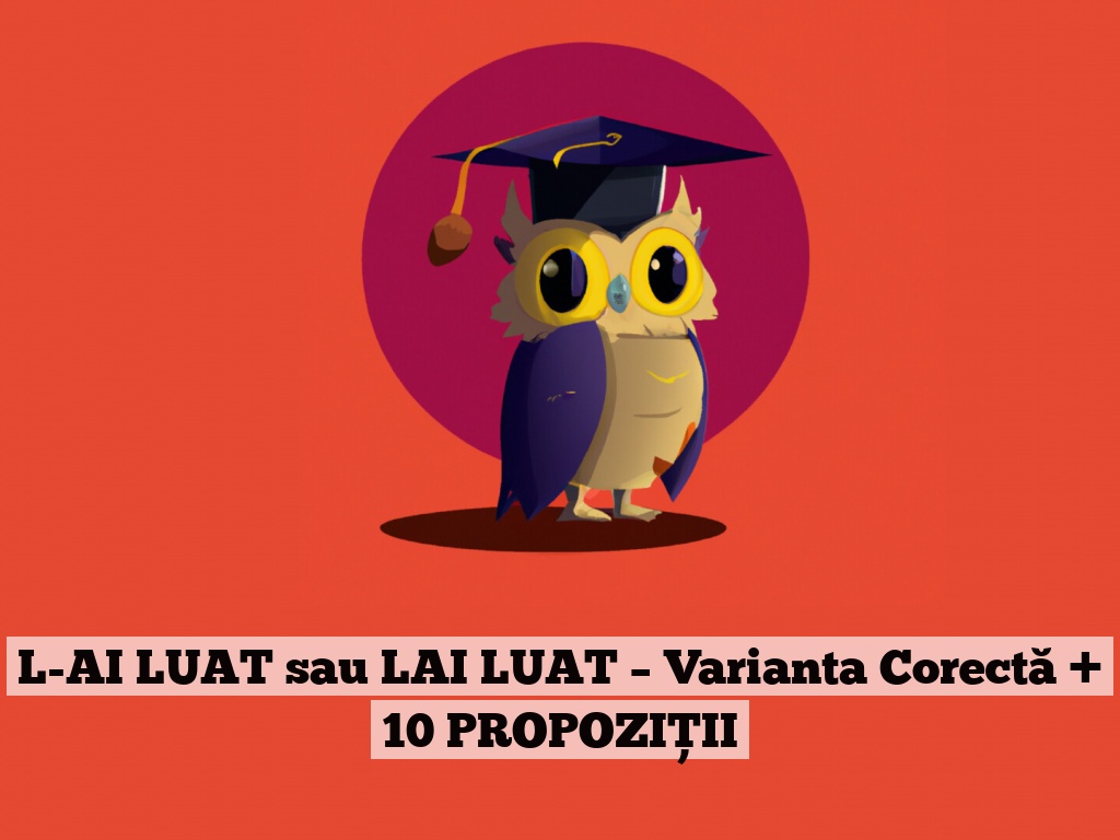 L-AI LUAT sau LAI LUAT – Varianta Corectă + 10 PROPOZIȚII