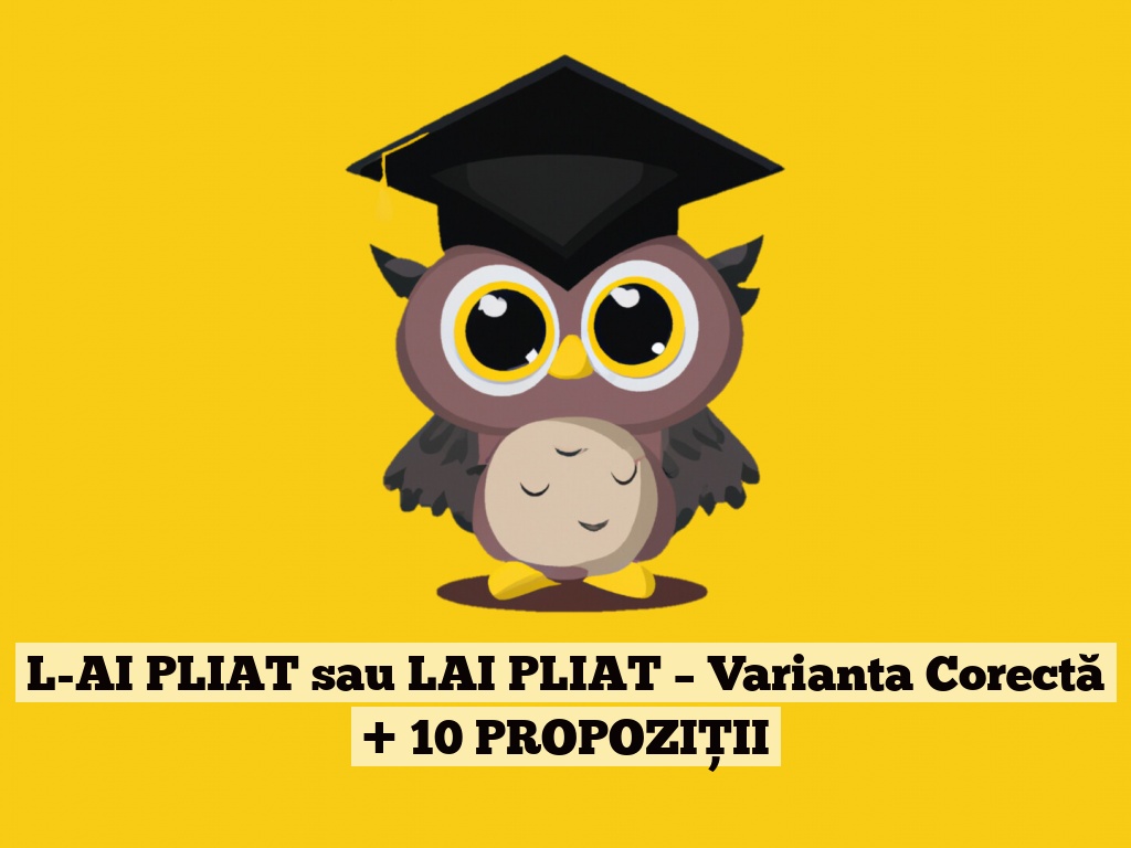 L-AI PLIAT sau LAI PLIAT – Varianta Corectă + 10 PROPOZIȚII