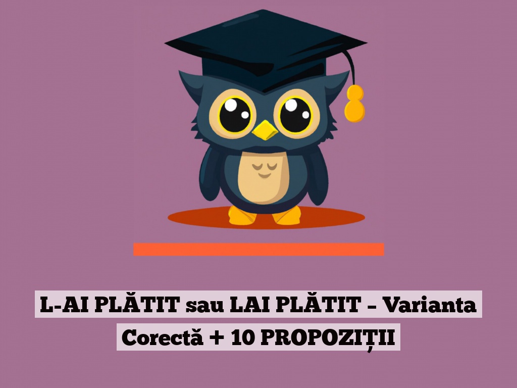 L-AI PLĂTIT sau LAI PLĂTIT – Varianta Corectă + 10 PROPOZIȚII