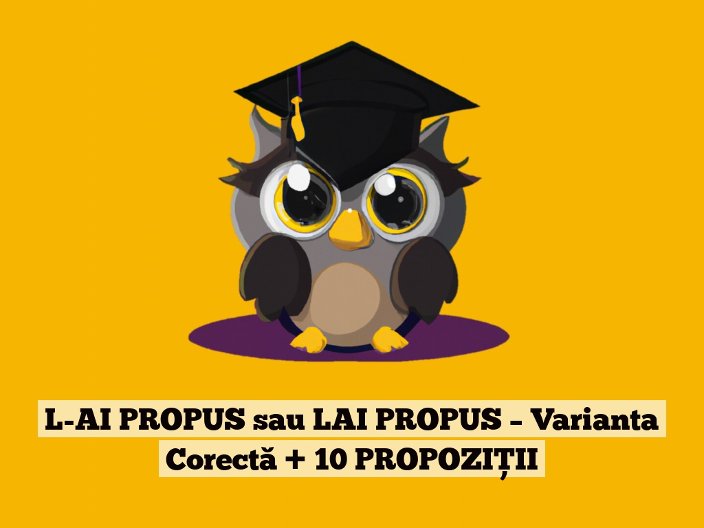 L-AI PROPUS sau LAI PROPUS – Varianta Corectă + 10 PROPOZIȚII