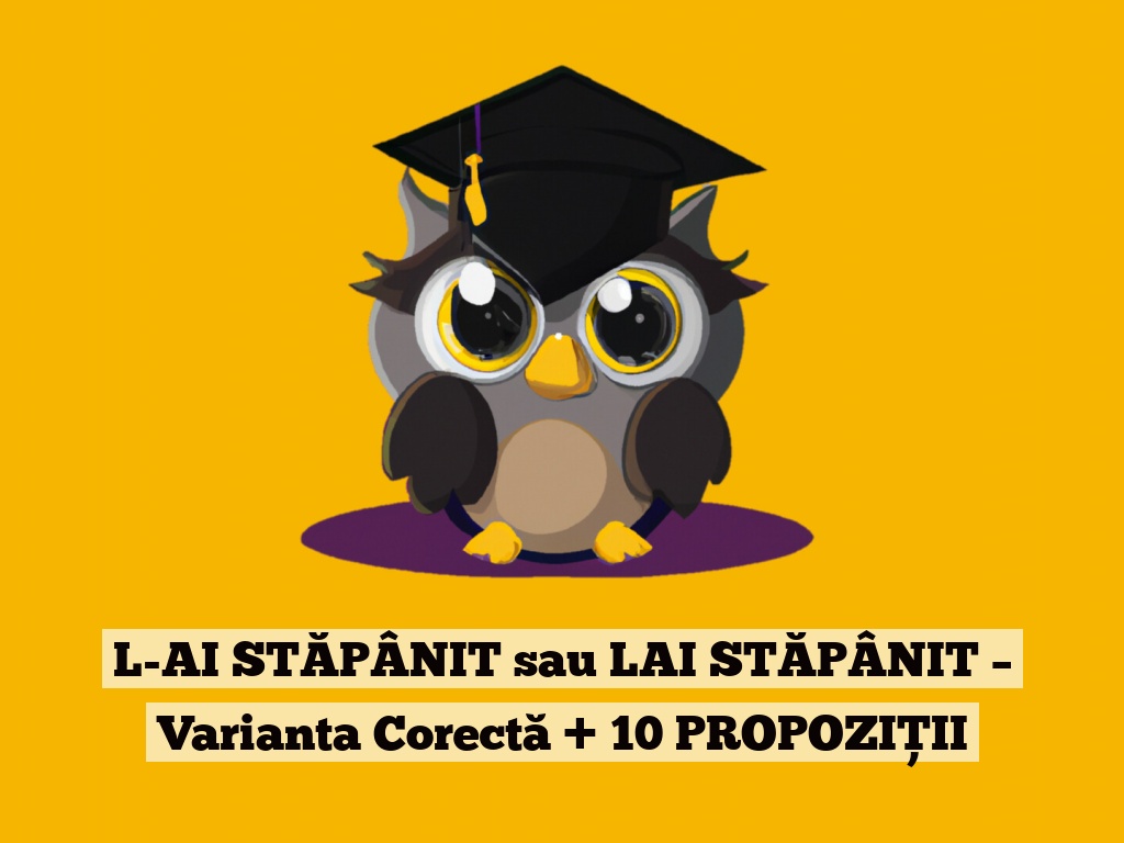 L-AI STĂPÂNIT sau LAI STĂPÂNIT – Varianta Corectă + 10 PROPOZIȚII