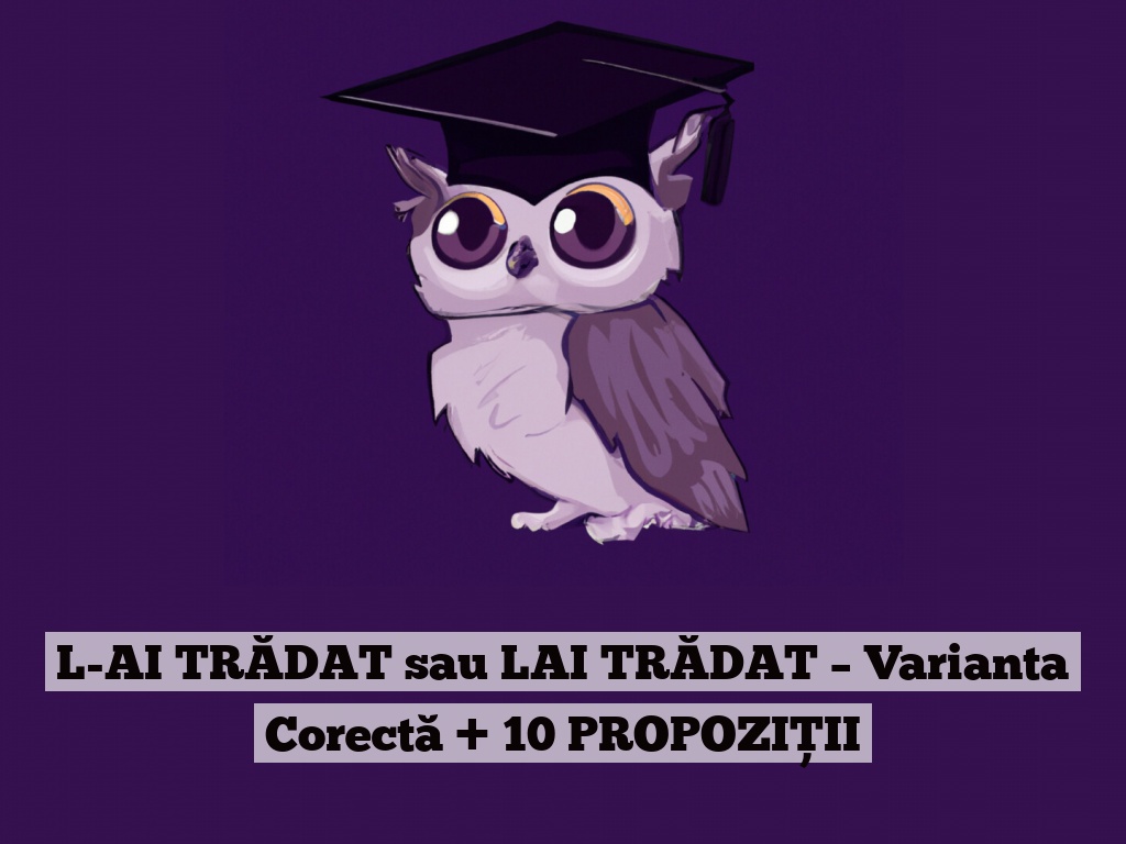 L-AI TRĂDAT sau LAI TRĂDAT – Varianta Corectă + 10 PROPOZIȚII