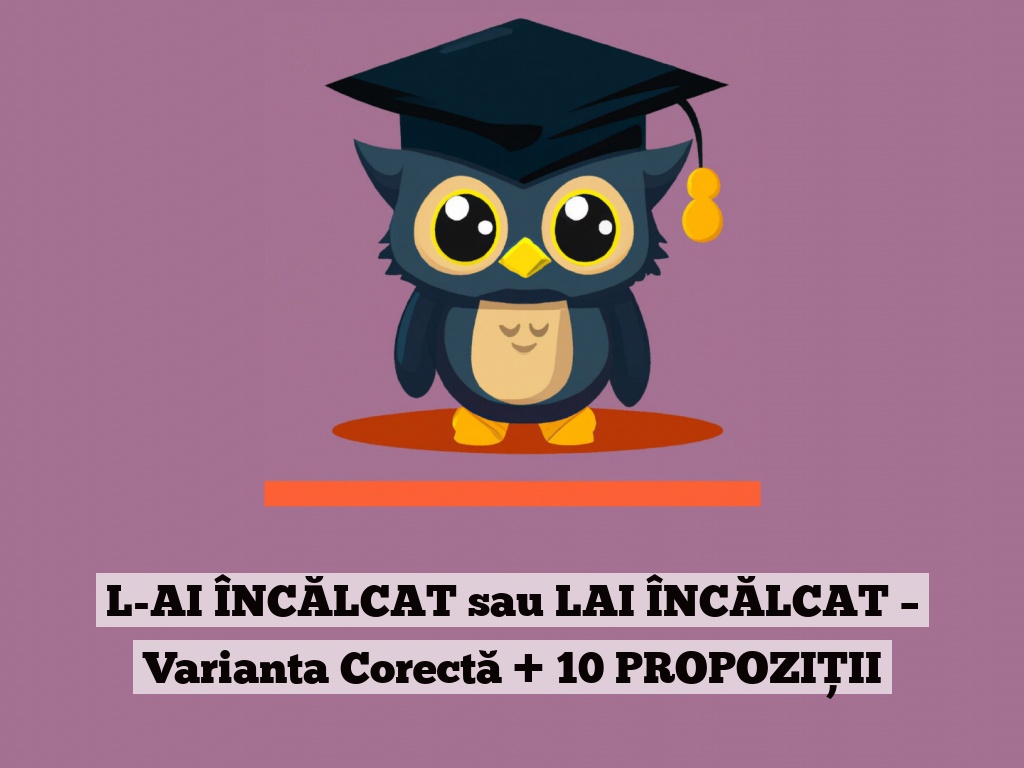 L-AI ÎNCĂLCAT sau LAI ÎNCĂLCAT – Varianta Corectă + 10 PROPOZIȚII