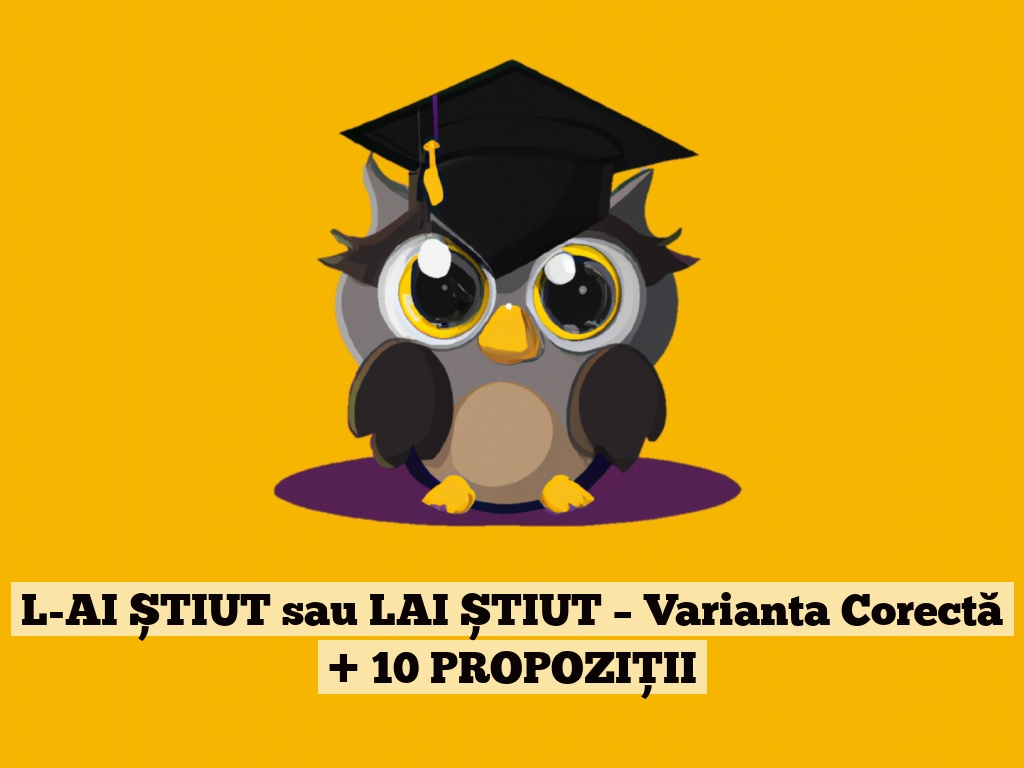 L-AI ȘTIUT sau LAI ȘTIUT – Varianta Corectă + 10 PROPOZIȚII