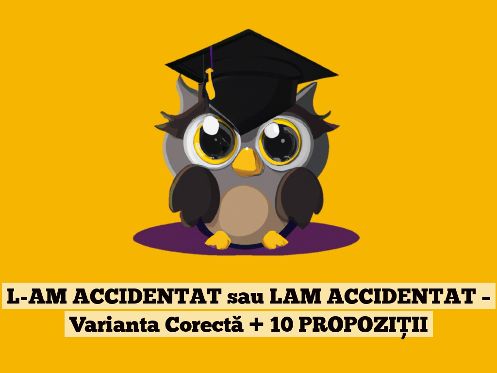 L-AM ACCIDENTAT sau LAM ACCIDENTAT – Varianta Corectă + 10 PROPOZIȚII