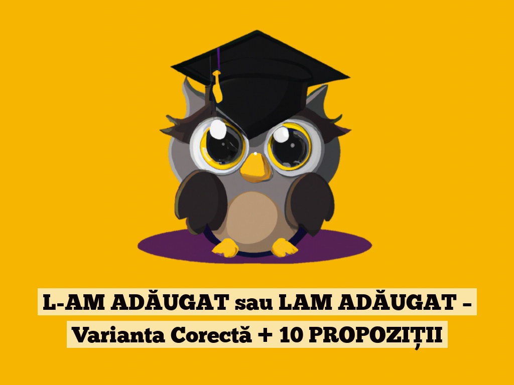 L-AM ADĂUGAT sau LAM ADĂUGAT – Varianta Corectă + 10 PROPOZIȚII