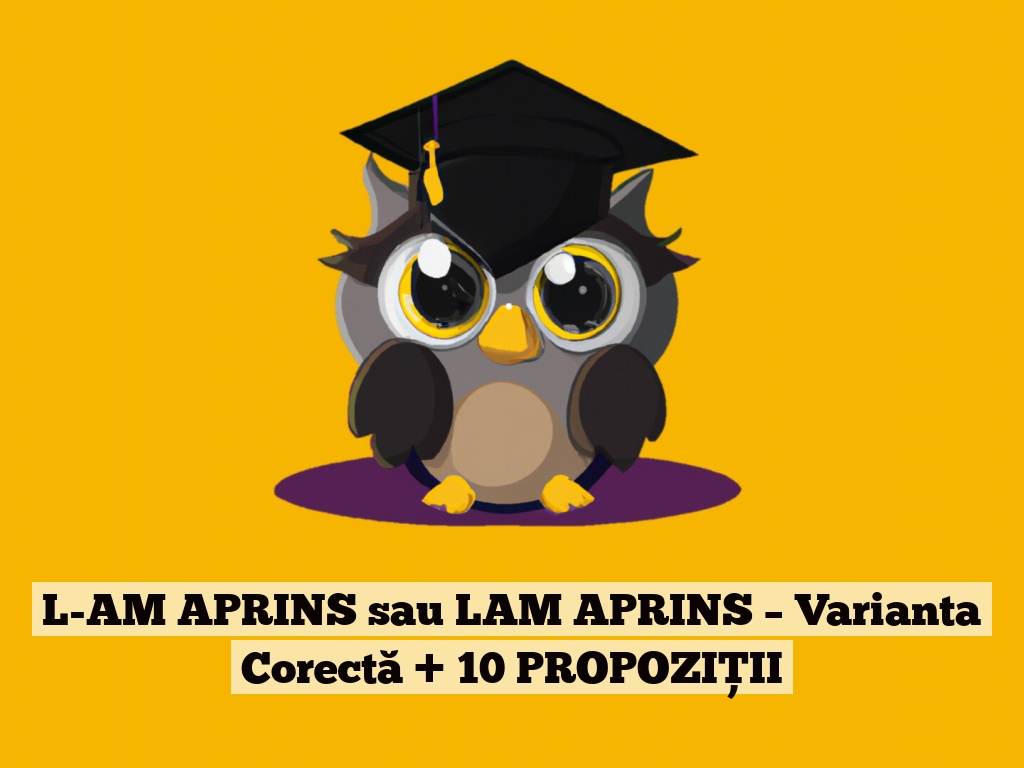 L-AM APRINS sau LAM APRINS – Varianta Corectă + 10 PROPOZIȚII