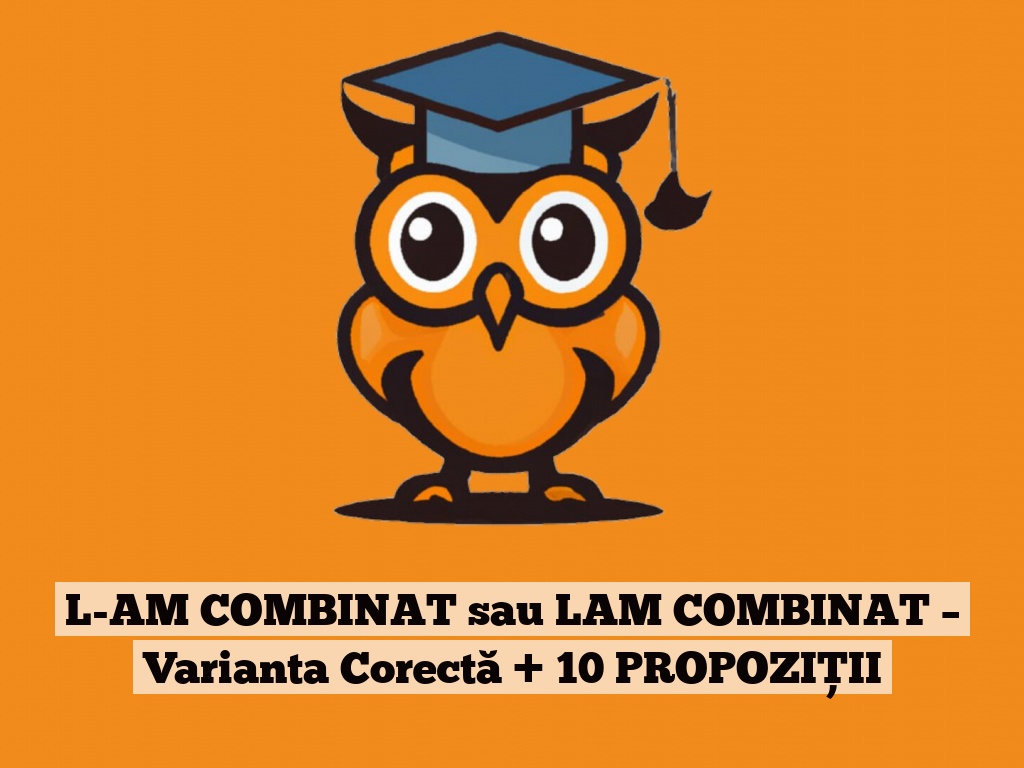 L-AM COMBINAT sau LAM COMBINAT – Varianta Corectă + 10 PROPOZIȚII