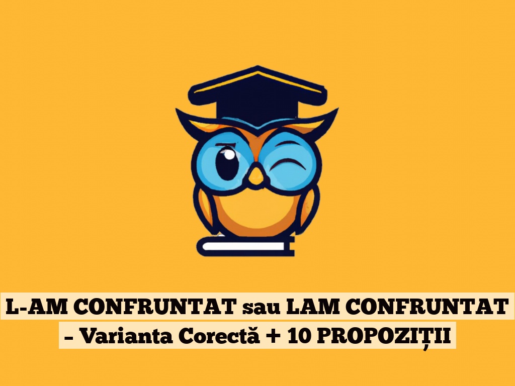 L-AM CONFRUNTAT sau LAM CONFRUNTAT – Varianta Corectă + 10 PROPOZIȚII