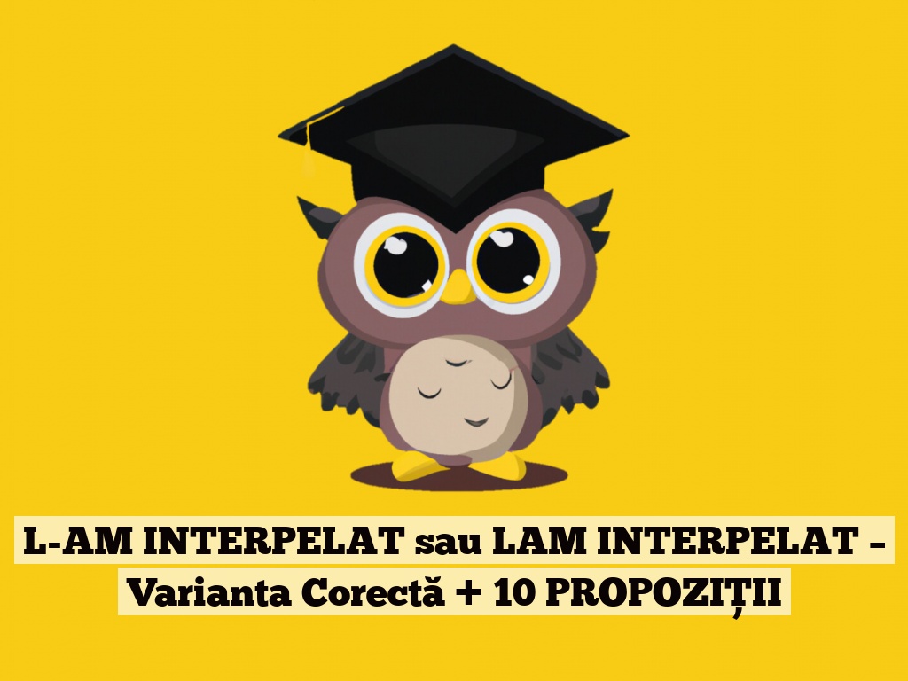 L-AM INTERPELAT sau LAM INTERPELAT – Varianta Corectă + 10 PROPOZIȚII