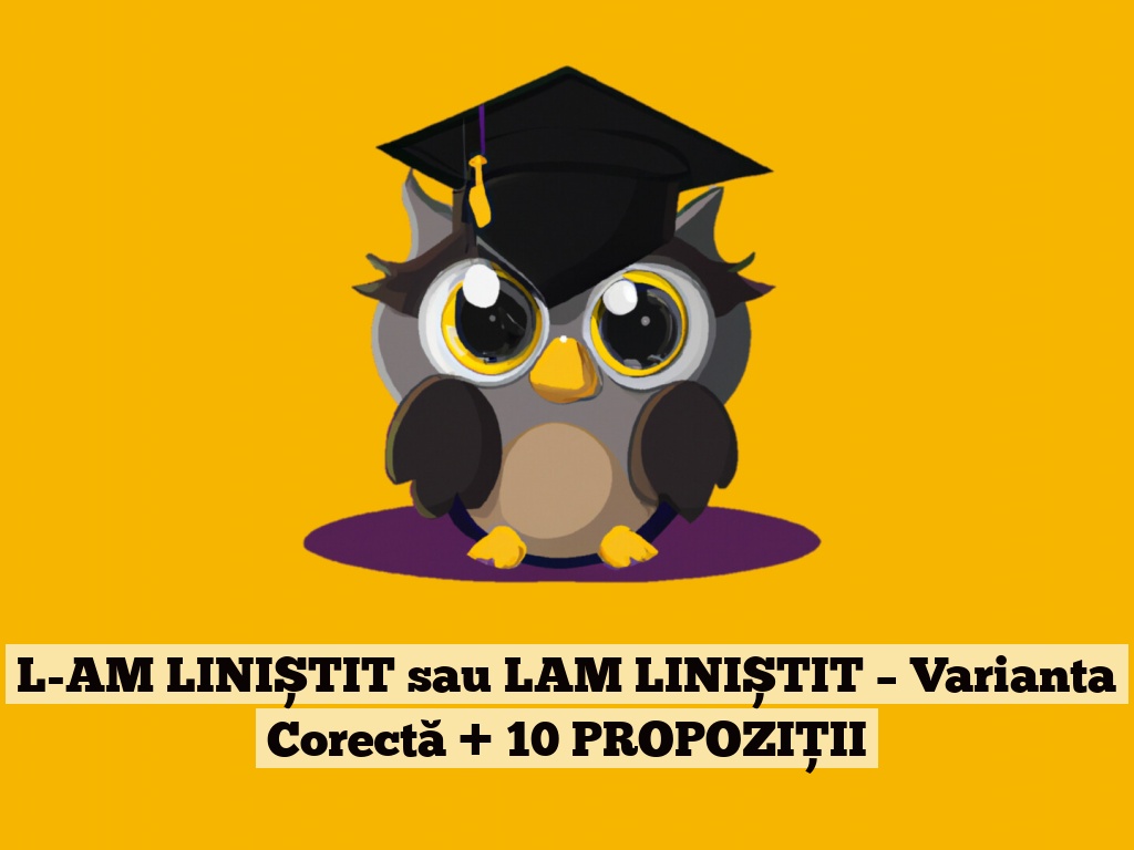 L-AM LINIȘTIT sau LAM LINIȘTIT – Varianta Corectă + 10 PROPOZIȚII