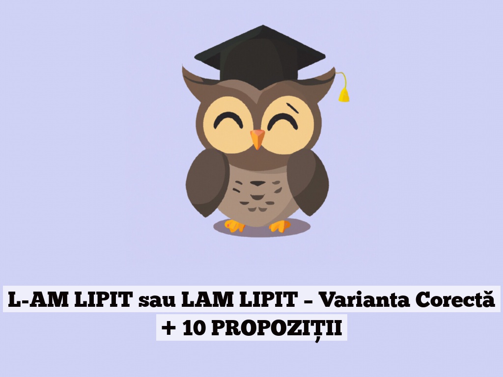 L-AM LIPIT sau LAM LIPIT – Varianta Corectă + 10 PROPOZIȚII