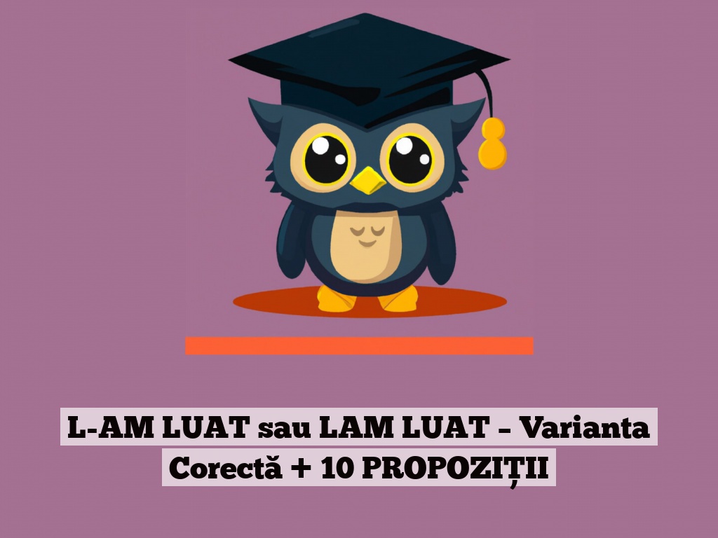 L-AM LUAT sau LAM LUAT – Varianta Corectă + 10 PROPOZIȚII