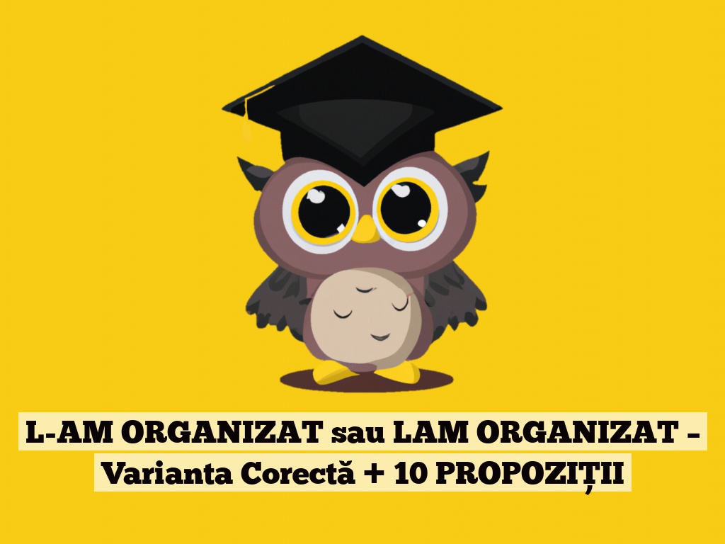 L-AM ORGANIZAT sau LAM ORGANIZAT – Varianta Corectă + 10 PROPOZIȚII