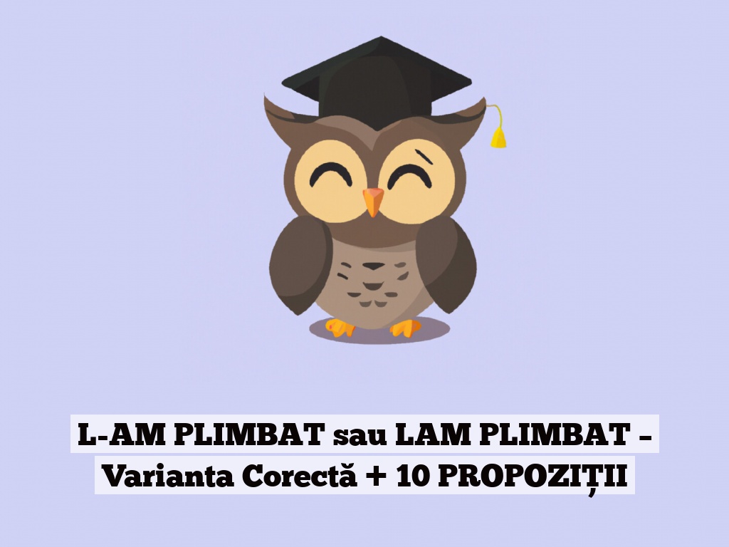 L-AM PLIMBAT sau LAM PLIMBAT – Varianta Corectă + 10 PROPOZIȚII