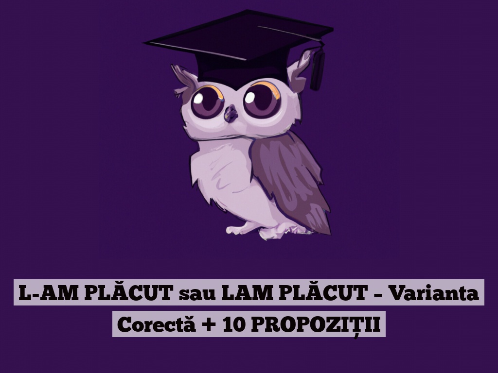 L-AM PLĂCUT sau LAM PLĂCUT – Varianta Corectă + 10 PROPOZIȚII