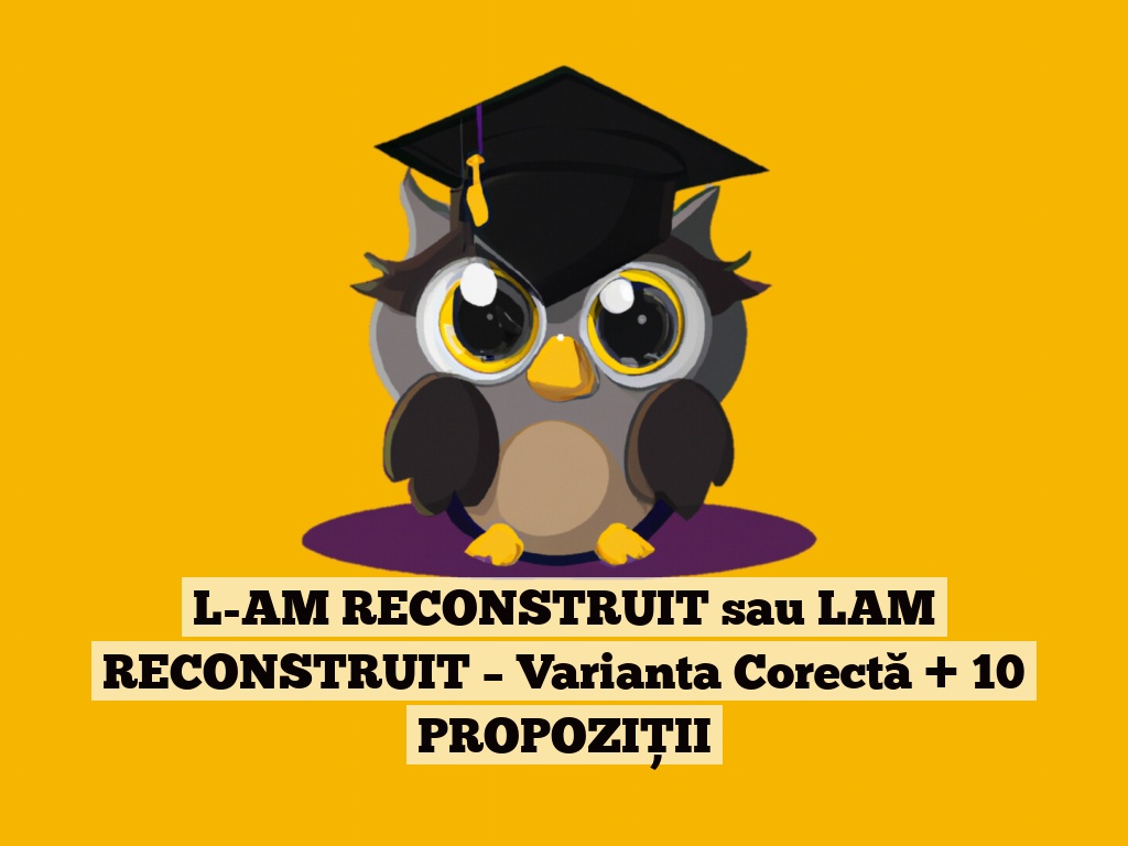 L-AM RECONSTRUIT sau LAM RECONSTRUIT – Varianta Corectă + 10 PROPOZIȚII