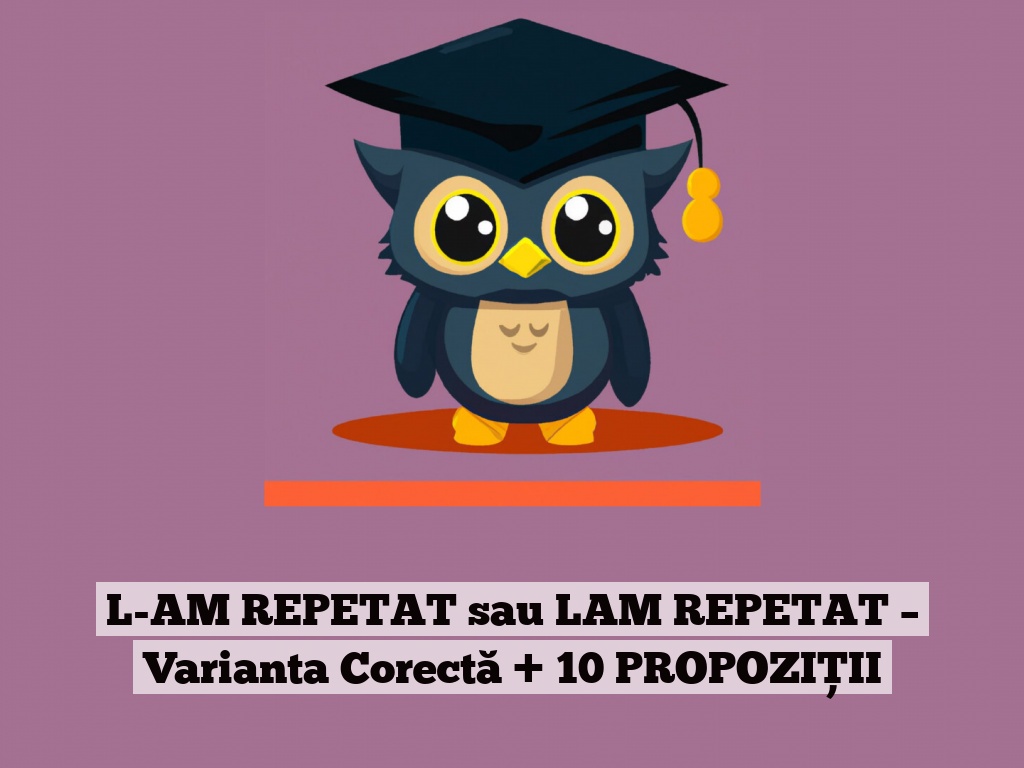 L-AM REPETAT sau LAM REPETAT – Varianta Corectă + 10 PROPOZIȚII