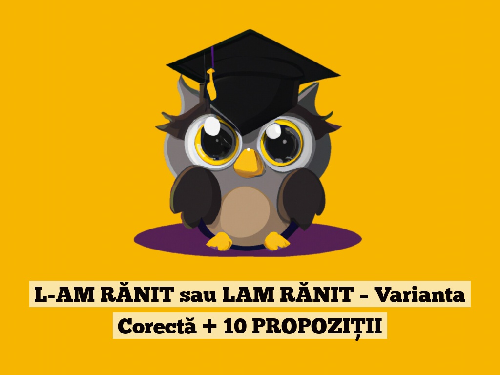 L-AM RĂNIT sau LAM RĂNIT – Varianta Corectă + 10 PROPOZIȚII