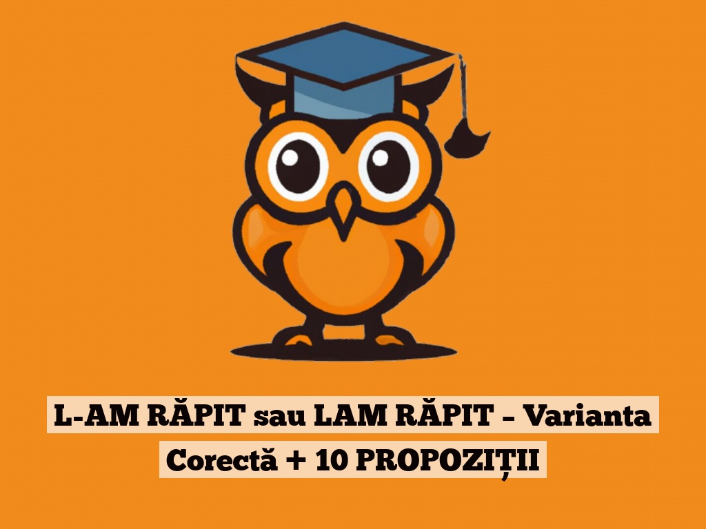 L-AM RĂPIT sau LAM RĂPIT – Varianta Corectă + 10 PROPOZIȚII