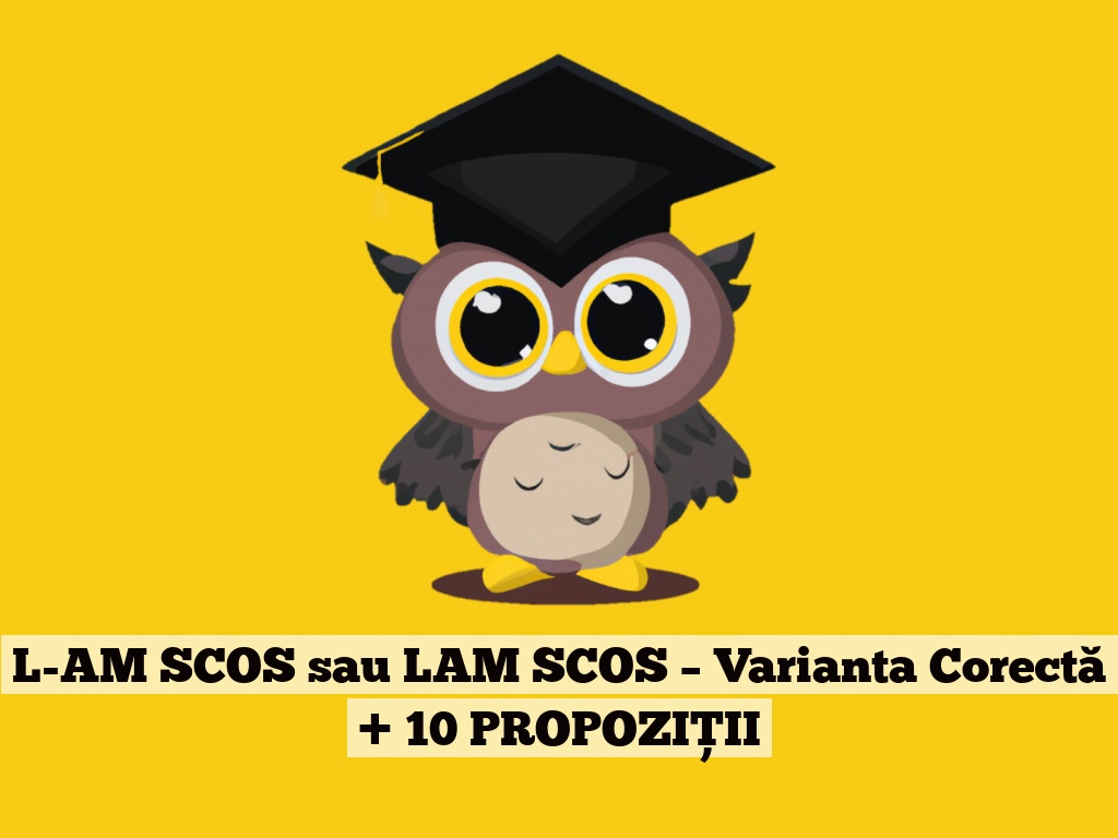 L-AM SCOS sau LAM SCOS – Varianta Corectă + 10 PROPOZIȚII