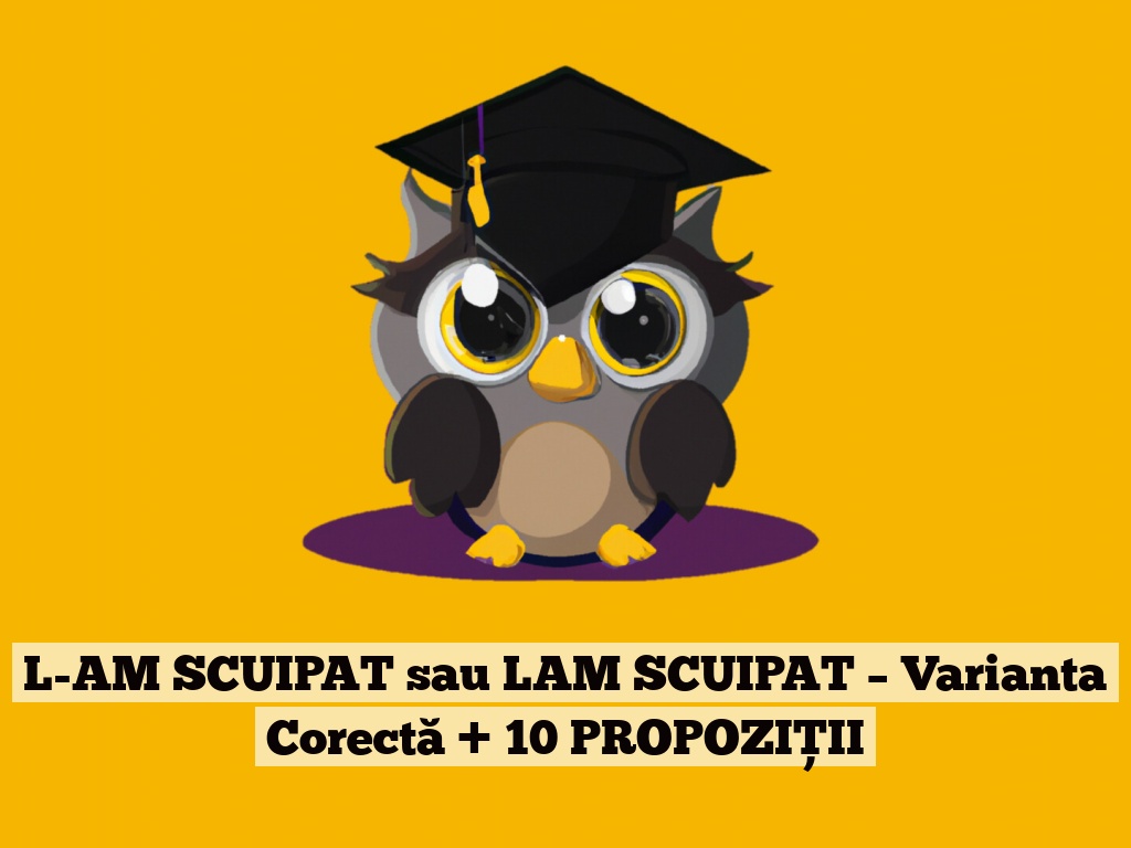 L-AM SCUIPAT sau LAM SCUIPAT – Varianta Corectă + 10 PROPOZIȚII