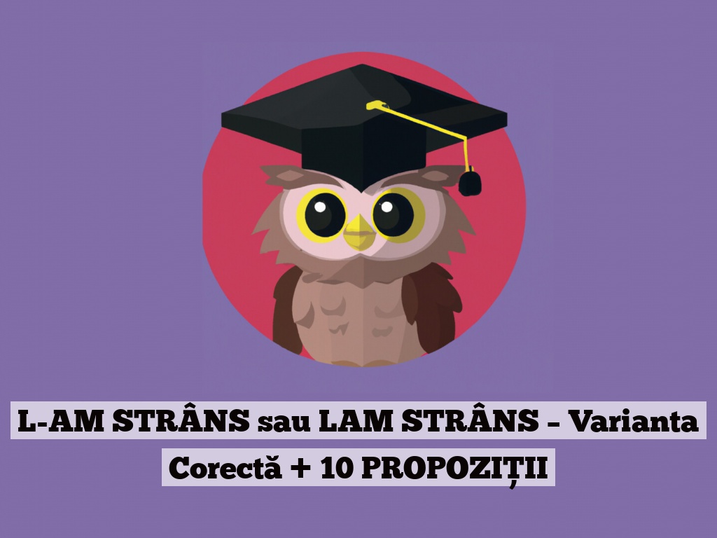 L-AM STRÂNS sau LAM STRÂNS – Varianta Corectă + 10 PROPOZIȚII