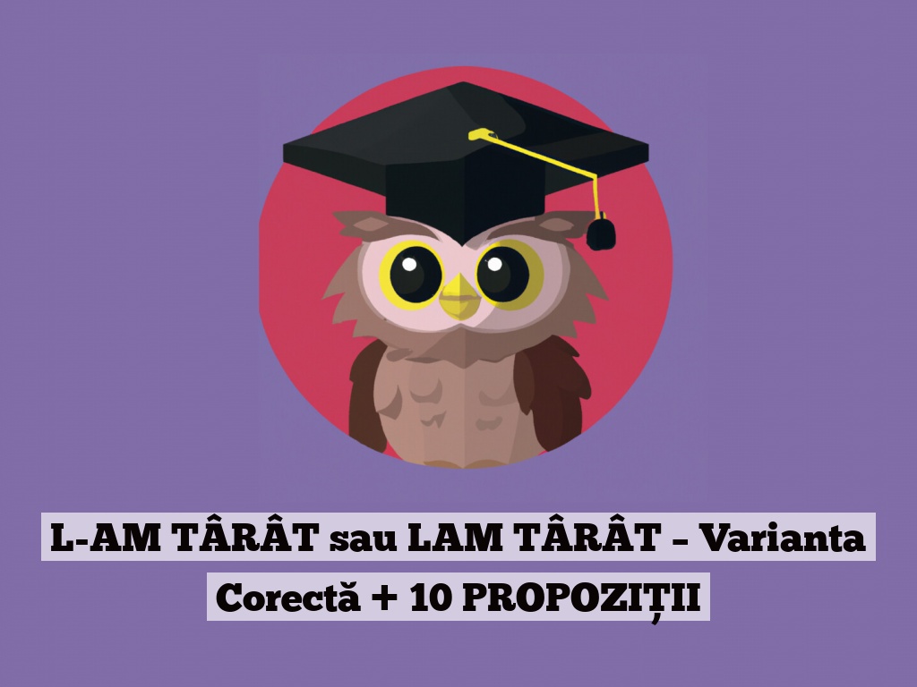 L-AM TÂRÂT sau LAM TÂRÂT – Varianta Corectă + 10 PROPOZIȚII