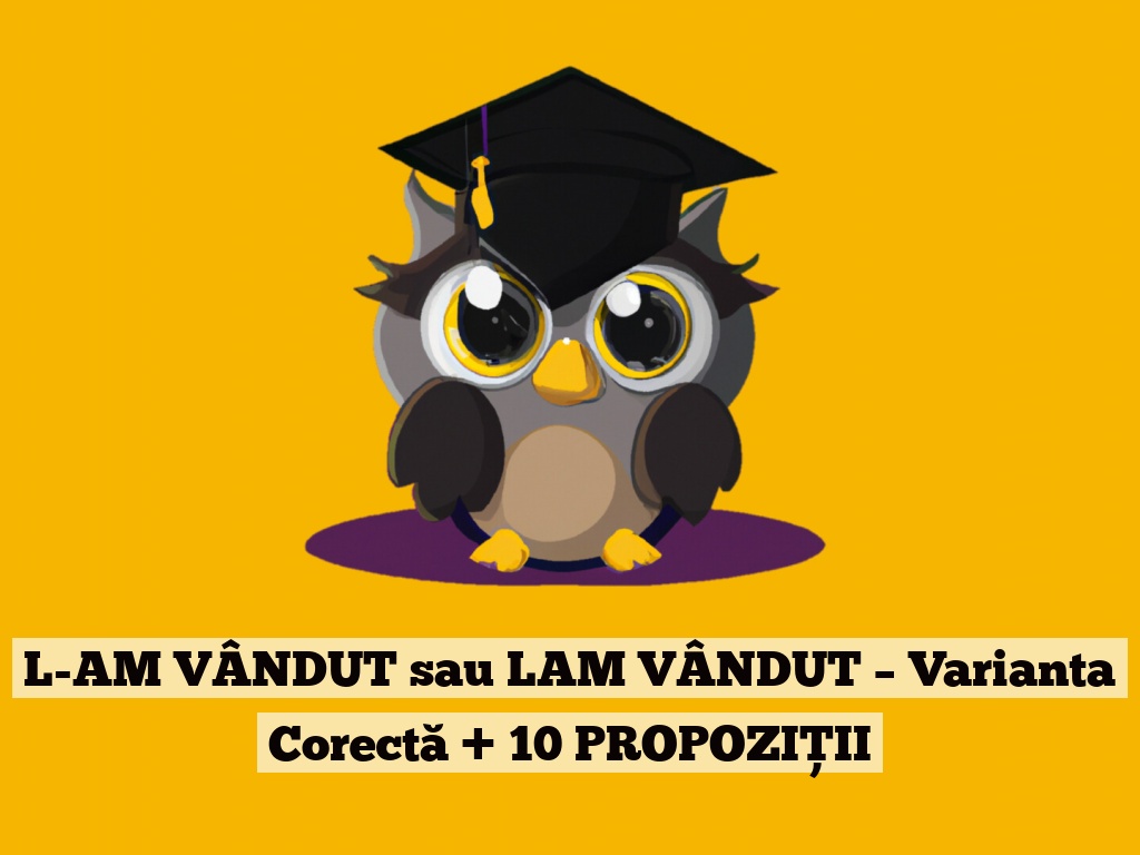 L-AM VÂNDUT sau LAM VÂNDUT – Varianta Corectă + 10 PROPOZIȚII