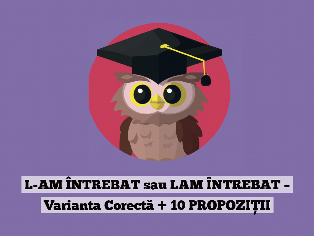 L-AM ÎNTREBAT sau LAM ÎNTREBAT – Varianta Corectă + 10 PROPOZIȚII