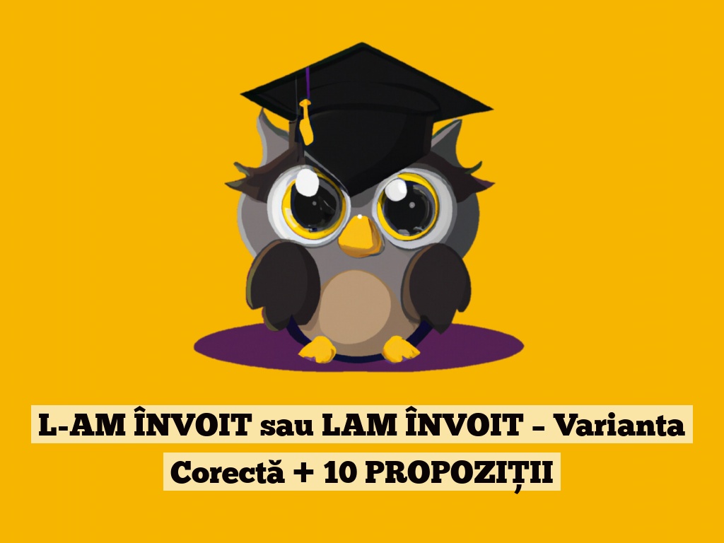 L-AM ÎNVOIT sau LAM ÎNVOIT – Varianta Corectă + 10 PROPOZIȚII