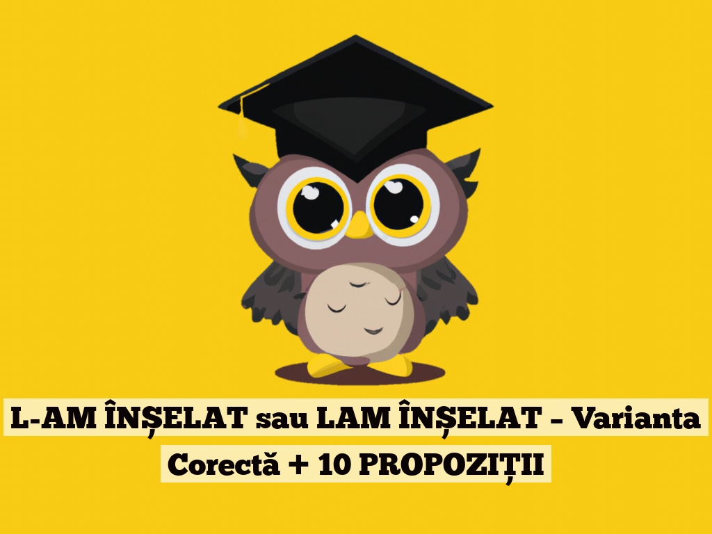 L-AM ÎNȘELAT sau LAM ÎNȘELAT – Varianta Corectă + 10 PROPOZIȚII