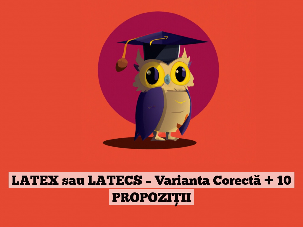 LATEX sau LATECS – Varianta Corectă + 10 PROPOZIȚII