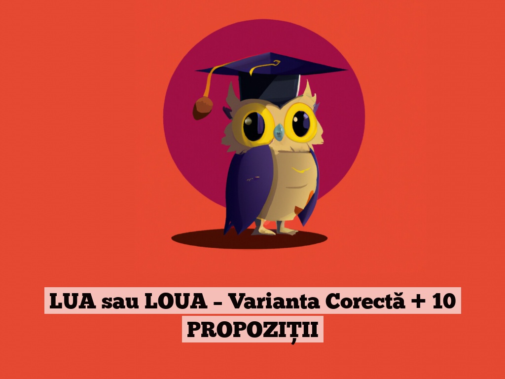 LUA sau LOUA – Varianta Corectă + 10 PROPOZIȚII