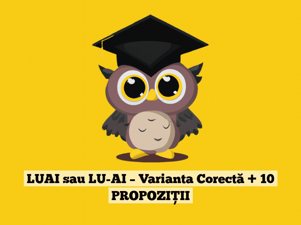 LUAI sau LU-AI – Varianta Corectă + 10 PROPOZIȚII