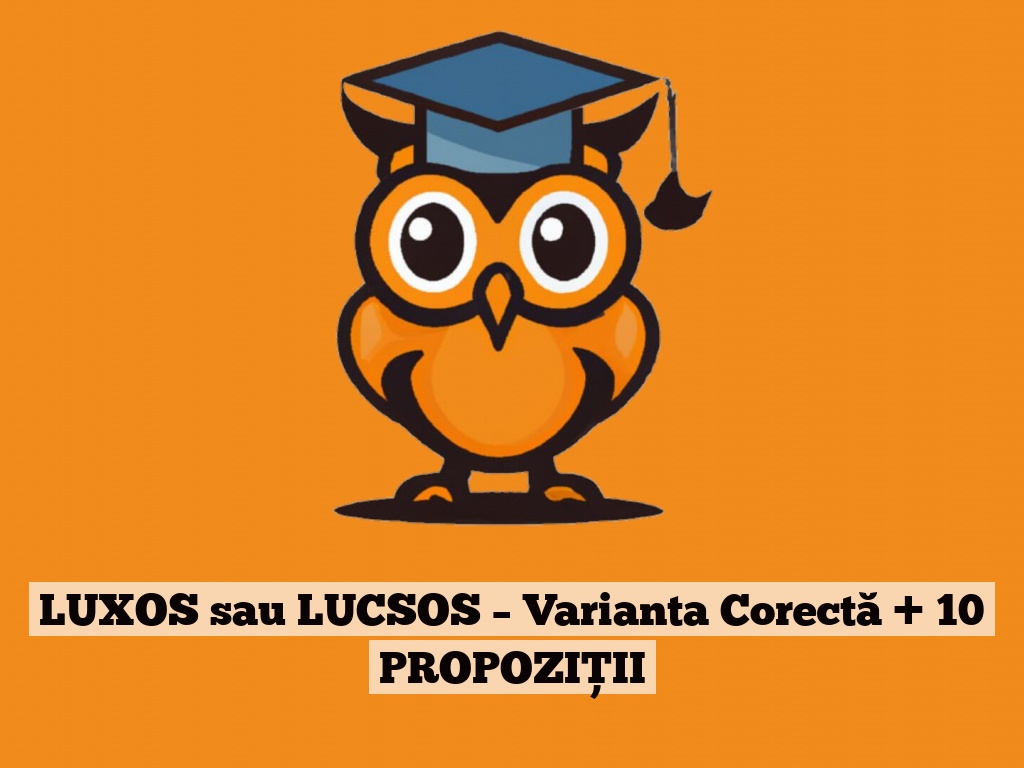 LUXOS sau LUCSOS – Varianta Corectă + 10 PROPOZIȚII