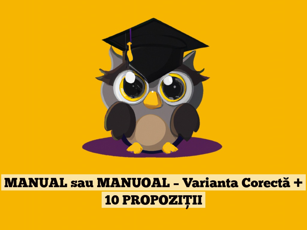 MANUAL sau MANUOAL – Varianta Corectă + 10 PROPOZIȚII