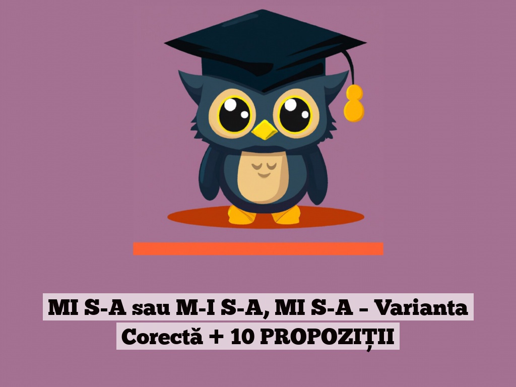 MI S-A sau M-I S-A, MI S-A – Varianta Corectă + 10 PROPOZIȚII