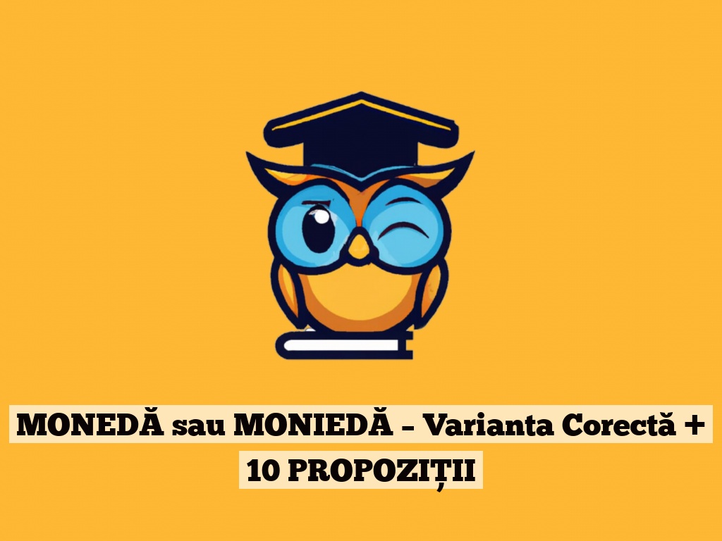 MONEDĂ sau MONIEDĂ – Varianta Corectă + 10 PROPOZIȚII