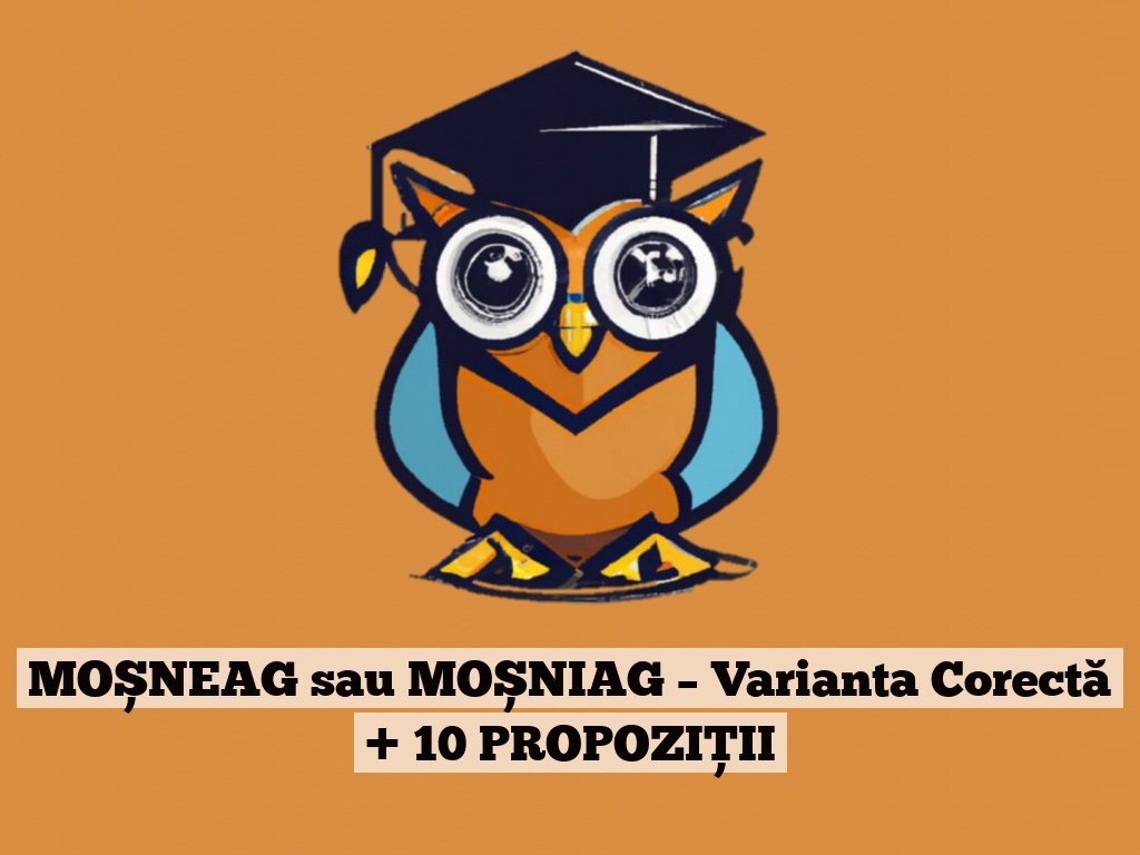 MOȘNEAG sau MOȘNIAG – Varianta Corectă + 10 PROPOZIȚII