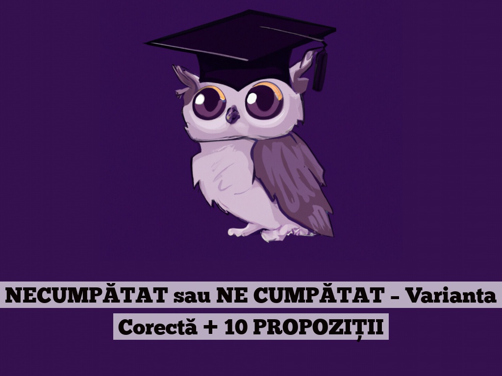 NECUMPĂTAT sau NE CUMPĂTAT – Varianta Corectă + 10 PROPOZIȚII