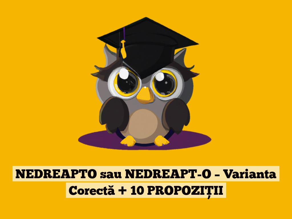 NEDREAPTO sau NEDREAPT-O – Varianta Corectă + 10 PROPOZIȚII