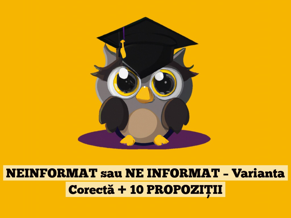 NEINFORMAT sau NE INFORMAT – Varianta Corectă + 10 PROPOZIȚII