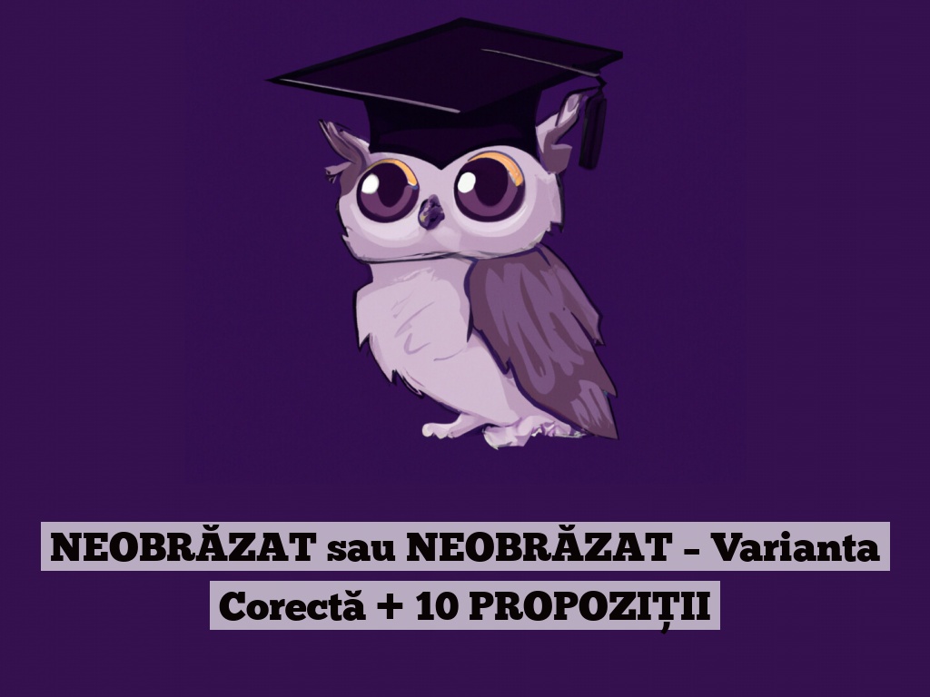 NEOBRĂZAT sau NEOBRĂZAT – Varianta Corectă + 10 PROPOZIȚII