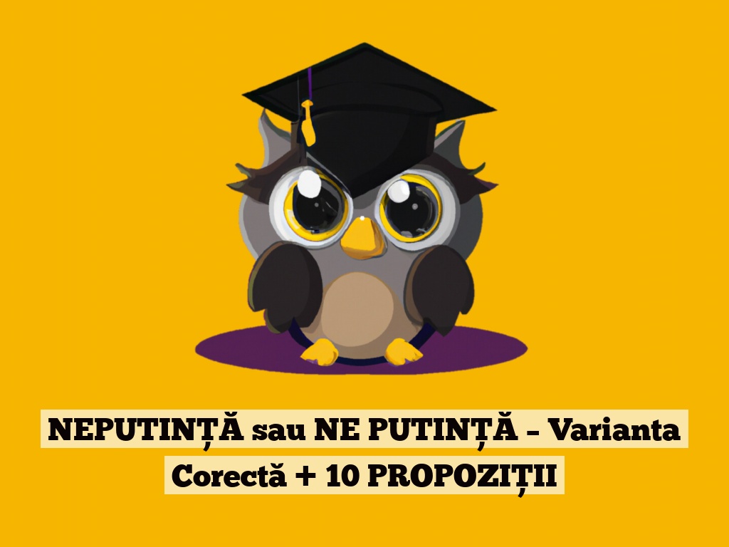 NEPUTINȚĂ sau NE PUTINȚĂ – Varianta Corectă + 10 PROPOZIȚII