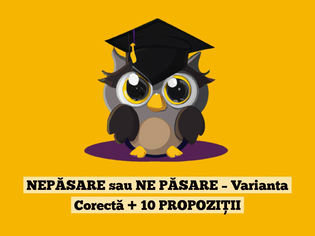 NEPĂSARE sau NE PĂSARE – Varianta Corectă + 10 PROPOZIȚII