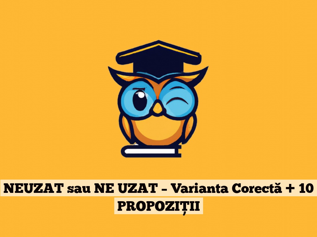 NEUZAT sau NE UZAT – Varianta Corectă + 10 PROPOZIȚII