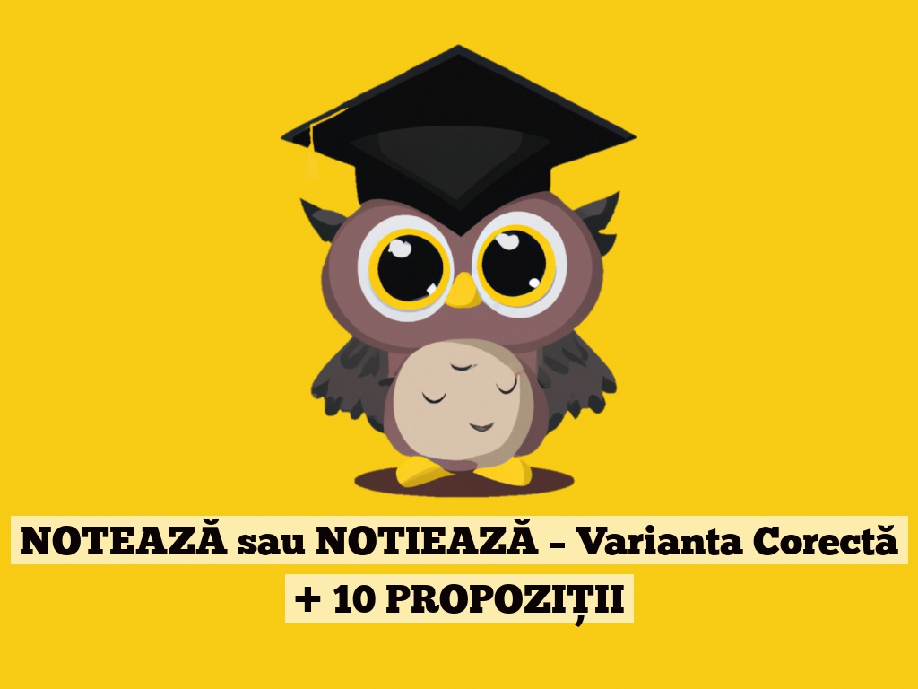 NOTEAZĂ sau NOTIEAZĂ – Varianta Corectă + 10 PROPOZIȚII