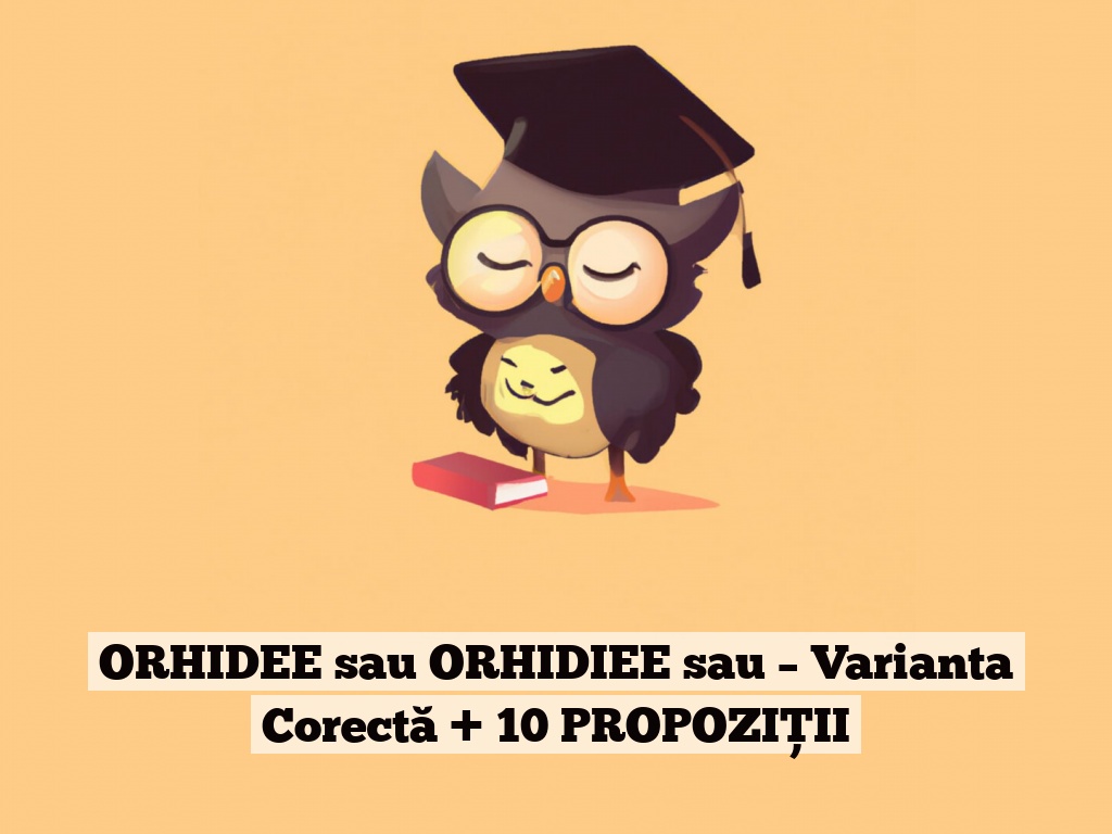 ORHIDEE sau ORHIDIEE sau – Varianta Corectă + 10 PROPOZIȚII